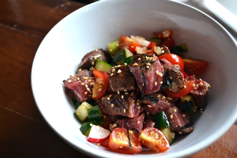 poke bowl recept kip, poke bowl recept tonijn, poke bowl recept zalm