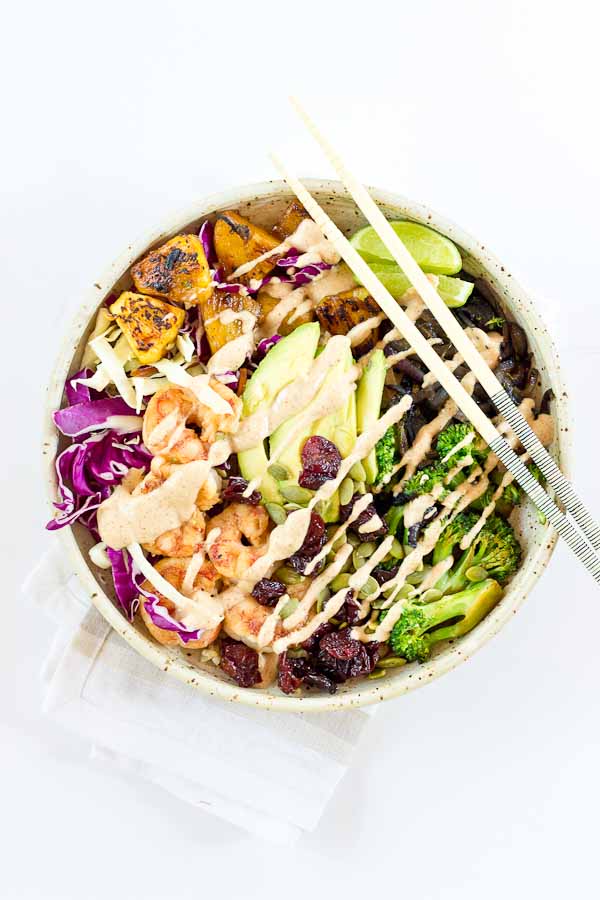 Buddha Bowl met garnalen